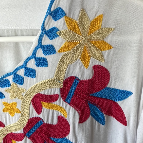 Embroidered Long Cotton Tunic - Picture 3 of 5